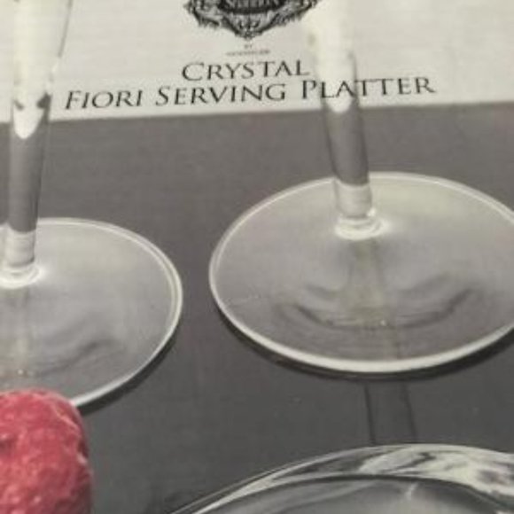 NEW - CRYSTAL FIORI SERVING PLATTER - - Picture 2 of 3
